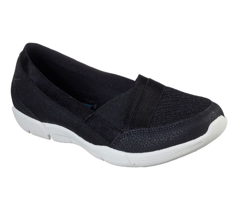 Skechers Dam Svarta/Vita Platta Skor - Be-Lux - Daylights - Sverige (POKWE-0594)